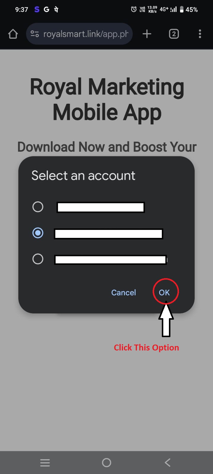 Royal Marketing App Preview
